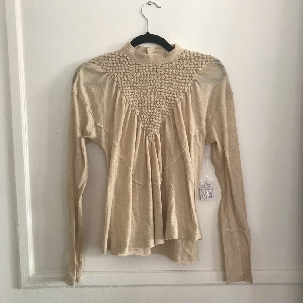 NWT Free People Mock Neck Tissue T